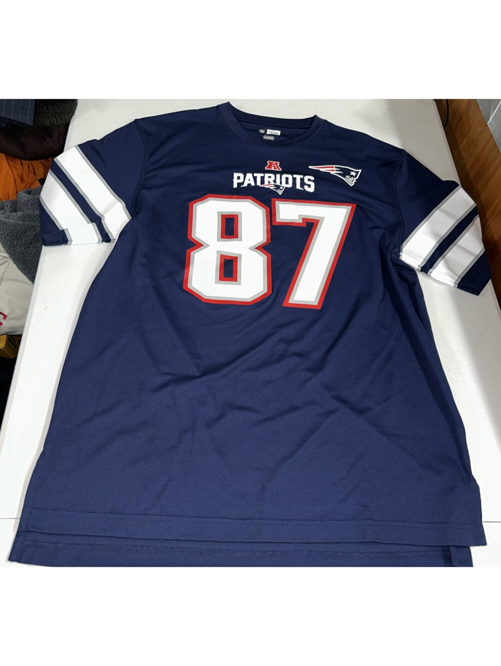 NFL Mens Patriots 87 T Shirt XL Gronkowski Navy